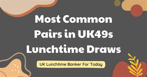 lunchtime most common pairs  Result Date